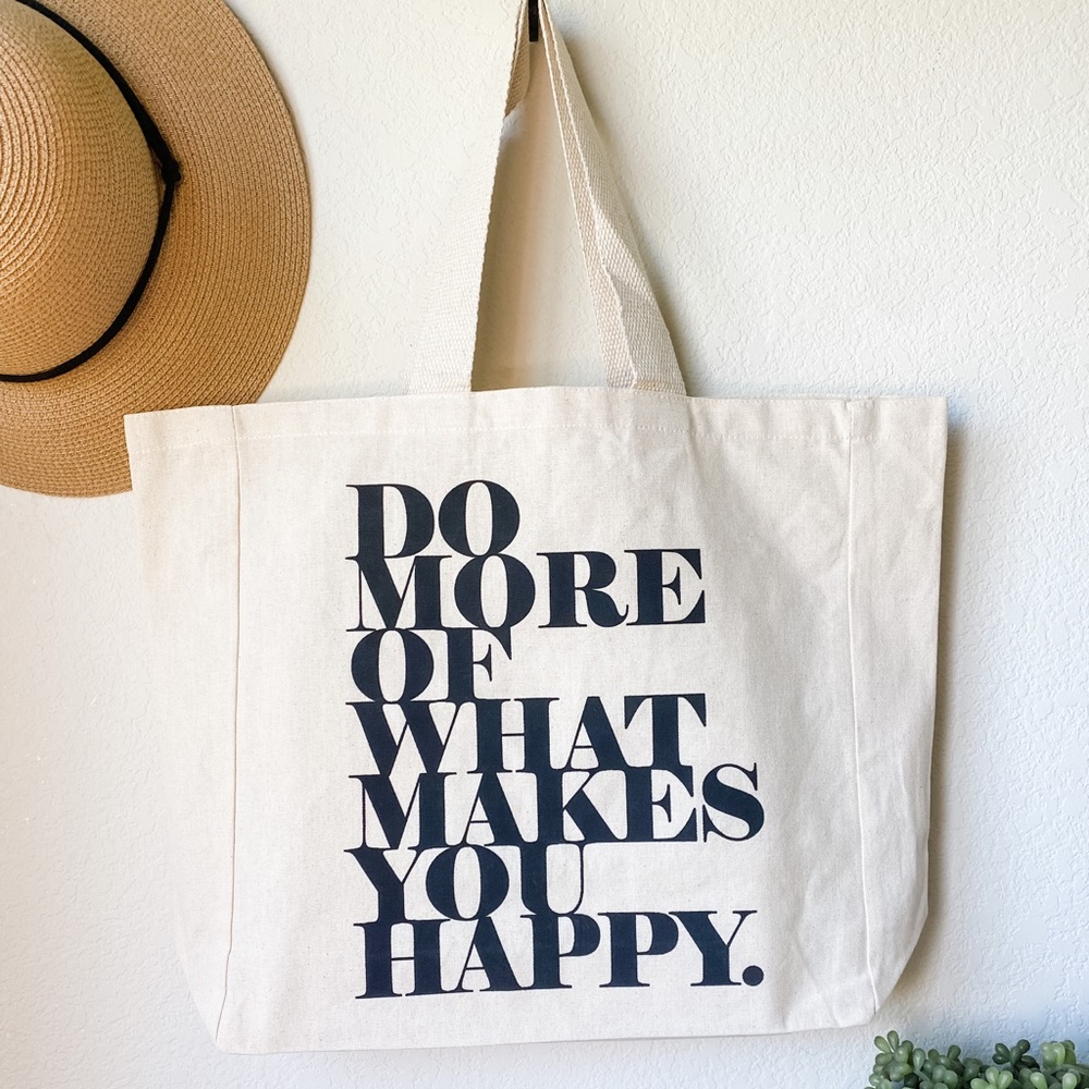 Funny Screen Printed Canvas Shopping Tote Bag - Handmade